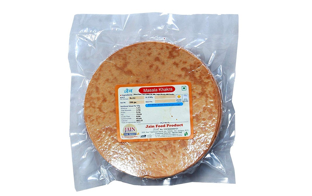 Jain Masala Khakra    Pack  200 grams
